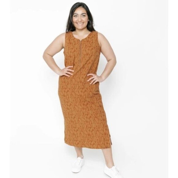 nwt Smash & Tess Cinnamon brown Coffee Date Maxi  Sleeveless Dress - Picture 1 of 12
